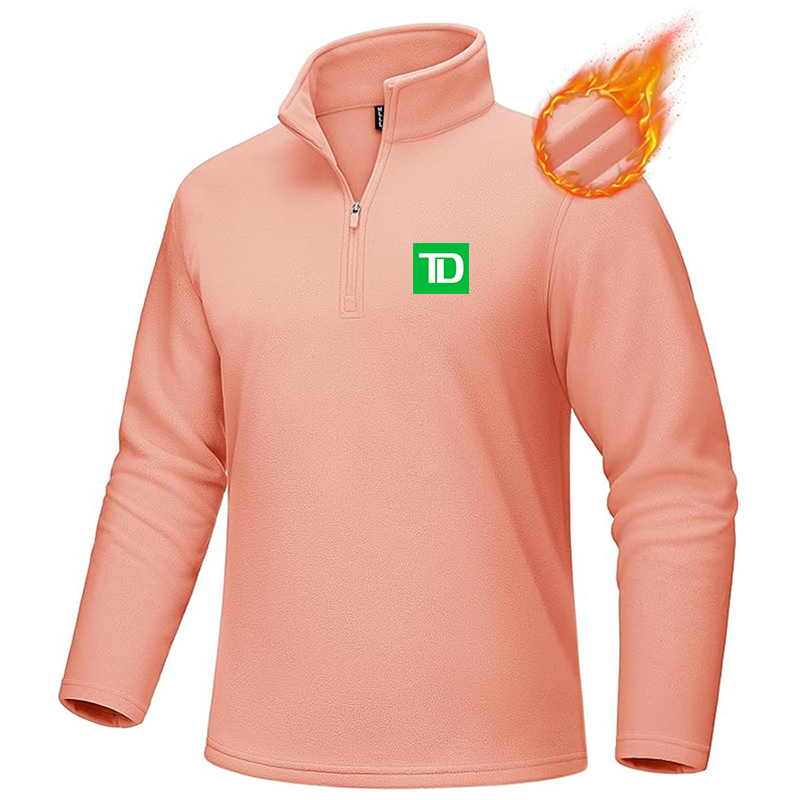 Men's TD Bank MAGCOMSEN Quarter-Zip Pullover Polar Fleece Sweatshirt Stand Collar Long Sleeve Shirt for Men Thermal Winter Fall