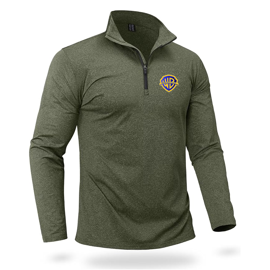 Men's Warner Bros Quarter Zip Pullover Premium Fleece Lined Heather Long Sleeve Golf Shirts Midweight 1/4 Half Zip Sweatshirts