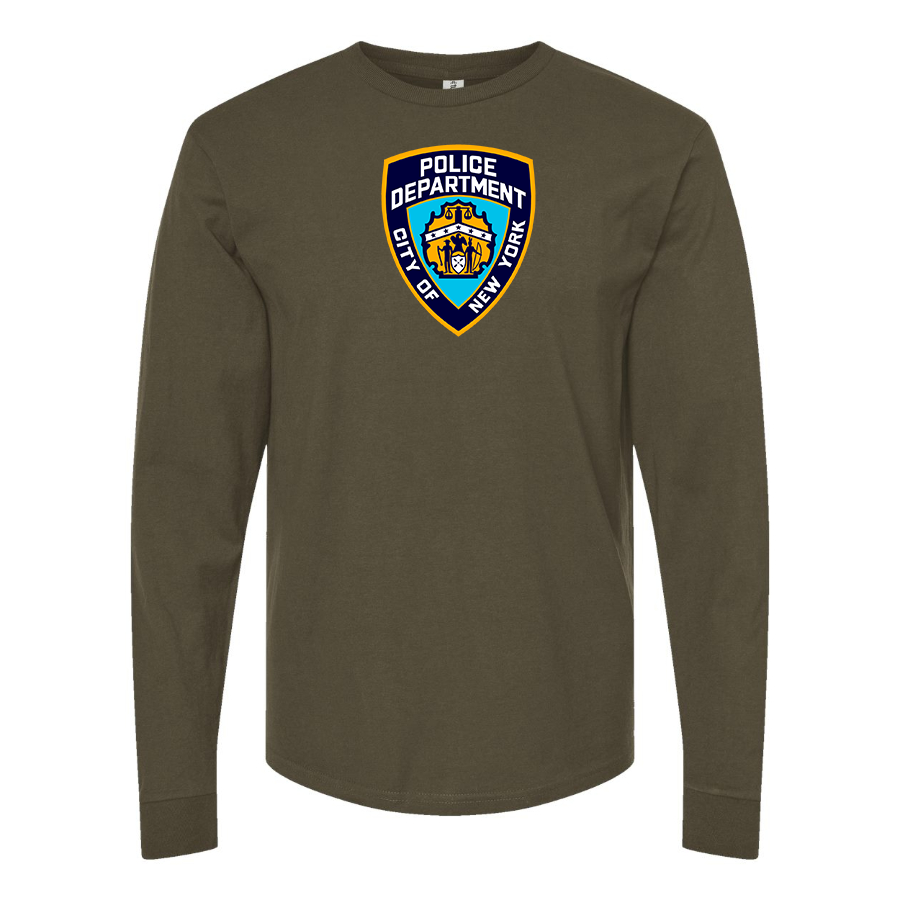 Men's NYPD Cotton Long Sleeve T-Shirt