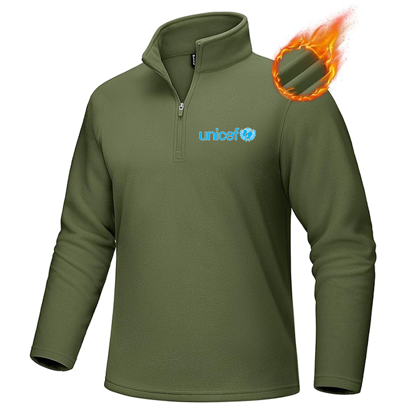 Men's UNICEF MAGCOMSEN Quarter-Zip Pullover Polar Fleece Sweatshirt Stand Collar Long Sleeve Shirt for Men Thermal Winter Fall