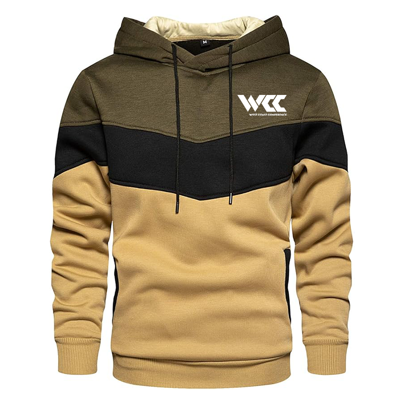 Men's West Coast Conference Gesean Novelty Color Block Pullover Fleece Hoodie Long Sleeve Casual Sweatshirt with Pocket
