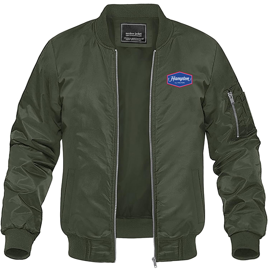 Men's Hampton Lightweight Bomber Jacket Windbreaker Casual Fall Spring Outdoor Coat