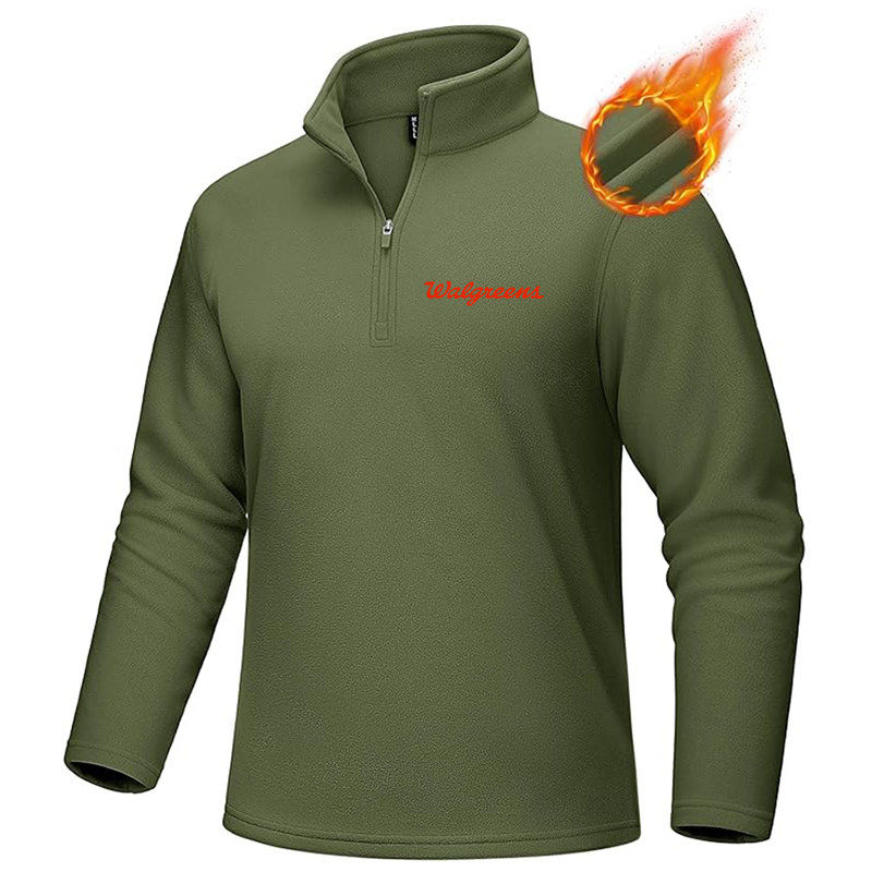 Men's Walgreens MAGCOMSEN Quarter-Zip Pullover Polar Fleece Sweatshirt Stand Collar Long Sleeve Shirt for Men Thermal Winter Fall