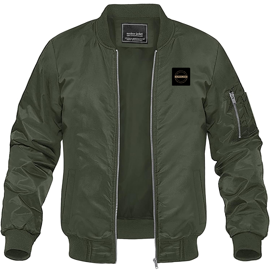 Men's Alphaland Lightweight Bomber Jacket Windbreaker Casual Fall Spring Outdoor Coat