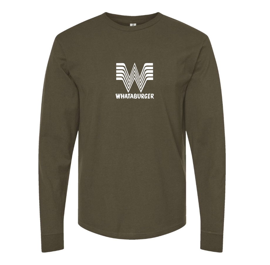 Men's What A Burger Cotton Long Sleeve T-Shirt
