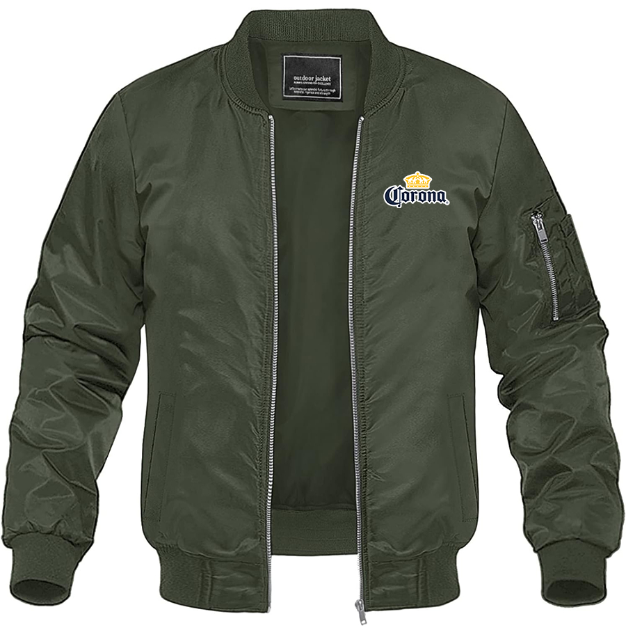 Men's Corona Lightweight Bomber Jacket Windbreaker Casual Fall Spring Outdoor Coat