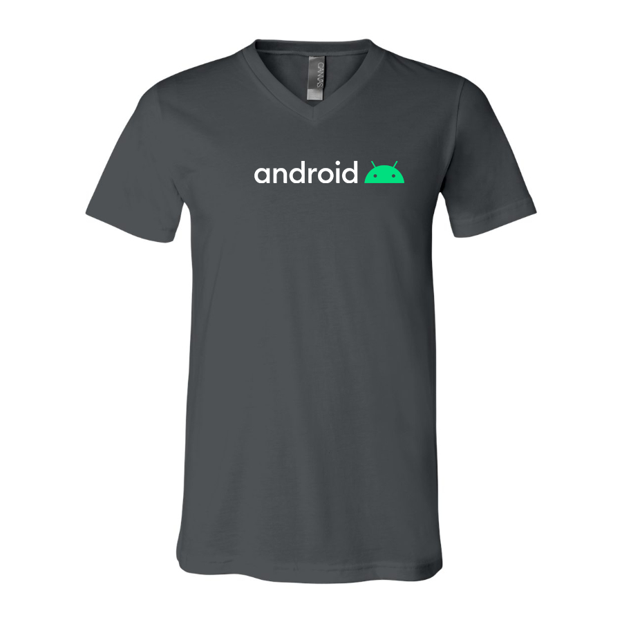 Men's Android BELLA CANVAS Jersey V-Neck Tee