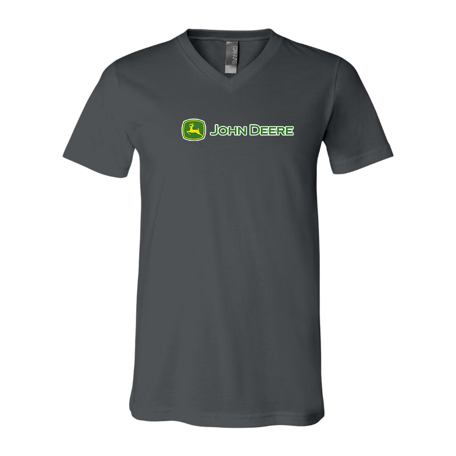 Men's John Deere BELLA CANVAS Jersey V-Neck Tee