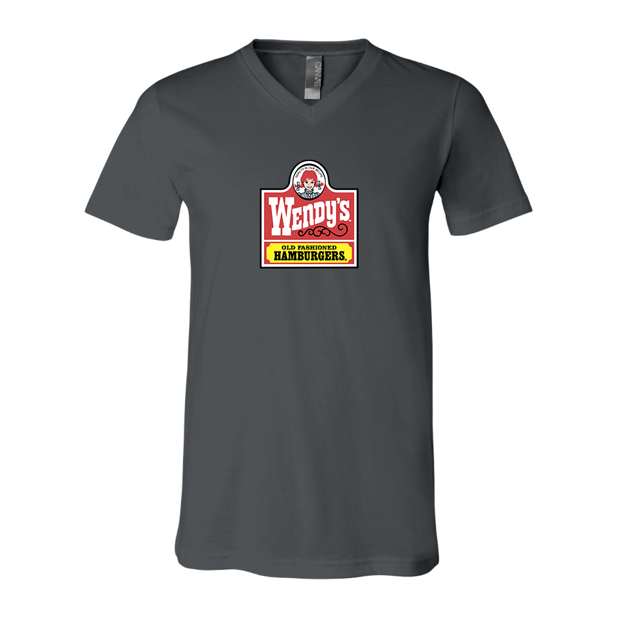 Men's Wendy's BELLA CANVAS Jersey V-Neck Tee
