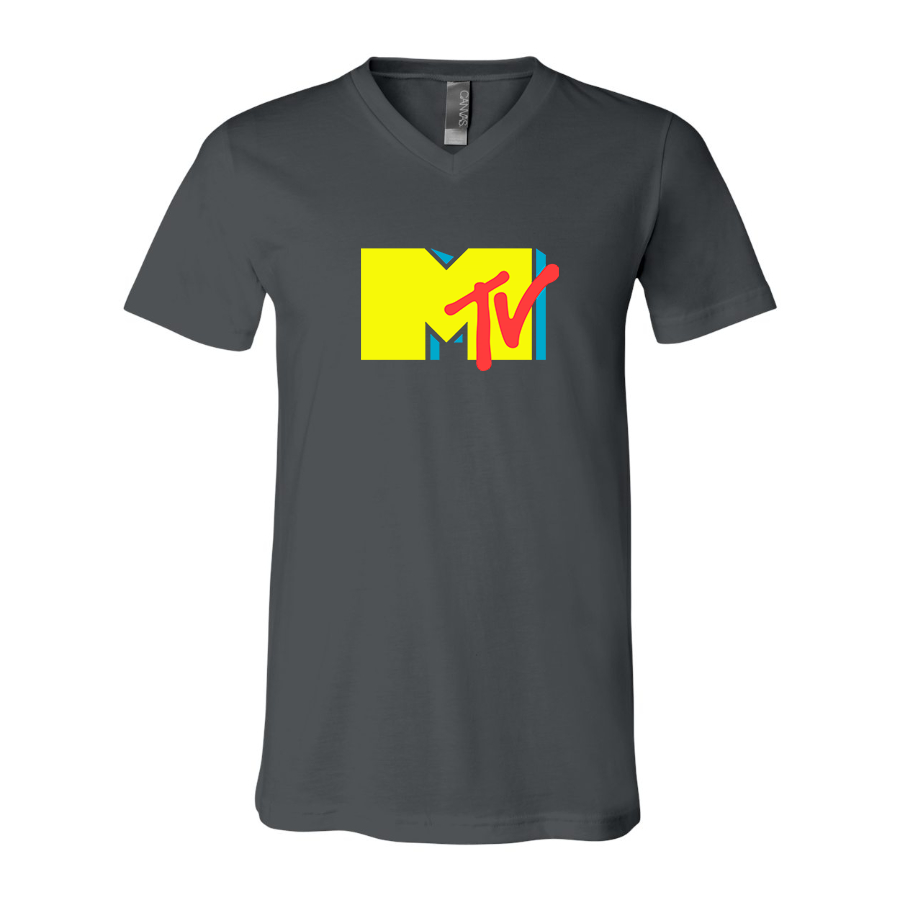 Men's M.T.V BELLA CANVAS Jersey V-Neck Tee