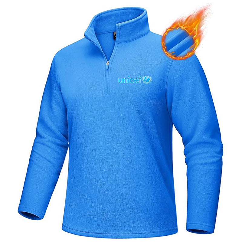 Men's UNICEF MAGCOMSEN Quarter-Zip Pullover Polar Fleece Sweatshirt Stand Collar Long Sleeve Shirt for Men Thermal Winter Fall