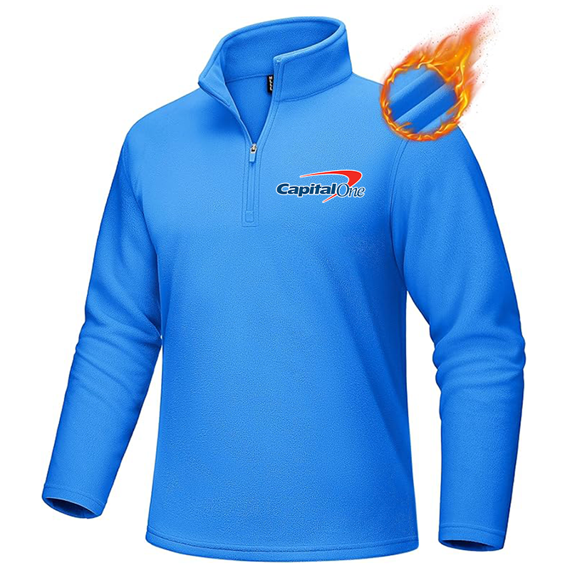 Men's Capital One MAGCOMSEN Quarter-Zip Pullover Polar Fleece Sweatshirt Stand Collar Long Sleeve Shirt for Men Thermal Winter Fall