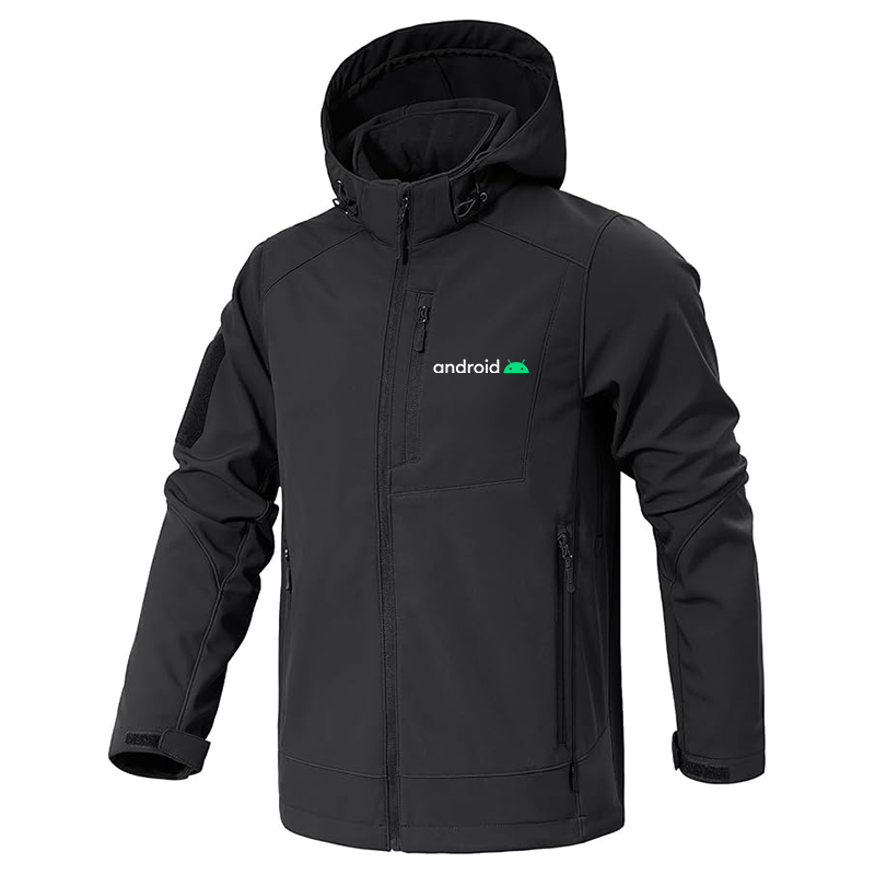 Men's Android Jacket Waterproof Hooded Coats Tactical Soft Shell Jackets