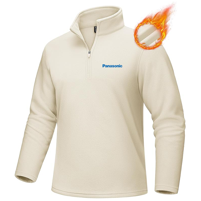 Men's Panasonic MAGCOMSEN Quarter-Zip Pullover Polar Fleece Sweatshirt Stand Collar Long Sleeve Shirt for Men Thermal Winter Fall
