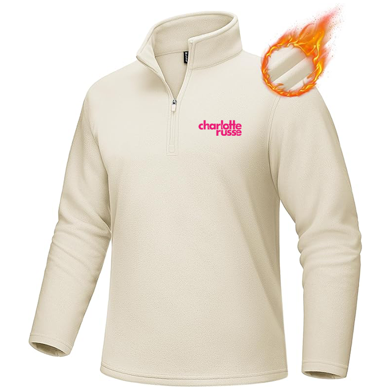 Men's Charlotte Russe MAGCOMSEN Quarter-Zip Pullover Polar Fleece Sweatshirt Stand Collar Long Sleeve Shirt for Men Thermal Winter Fall