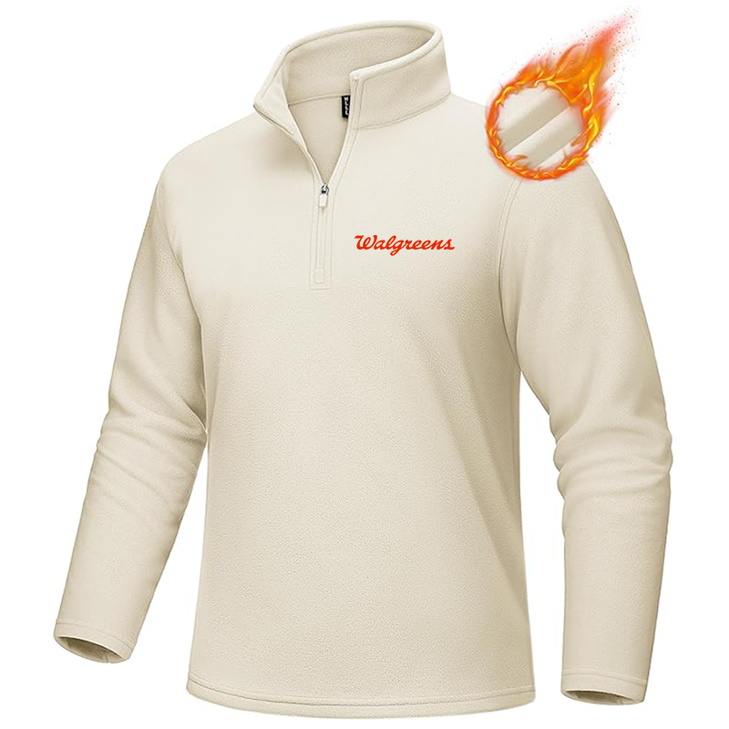 Men's Walgreens MAGCOMSEN Quarter-Zip Pullover Polar Fleece Sweatshirt Stand Collar Long Sleeve Shirt for Men Thermal Winter Fall