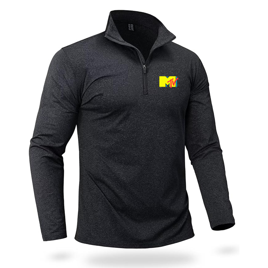 Men's M.T.V Quarter Zip Pullover Premium Fleece Lined Heather Long Sleeve Golf Shirts Midweight 1/4 Half Zip Sweatshirts