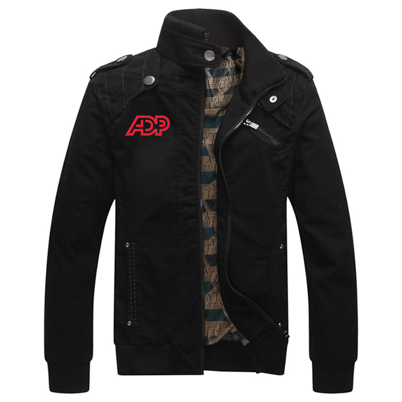 Men's ADP Dwar Casual Washed Cotton Military Outdoor Jackets with Shoulder Straps