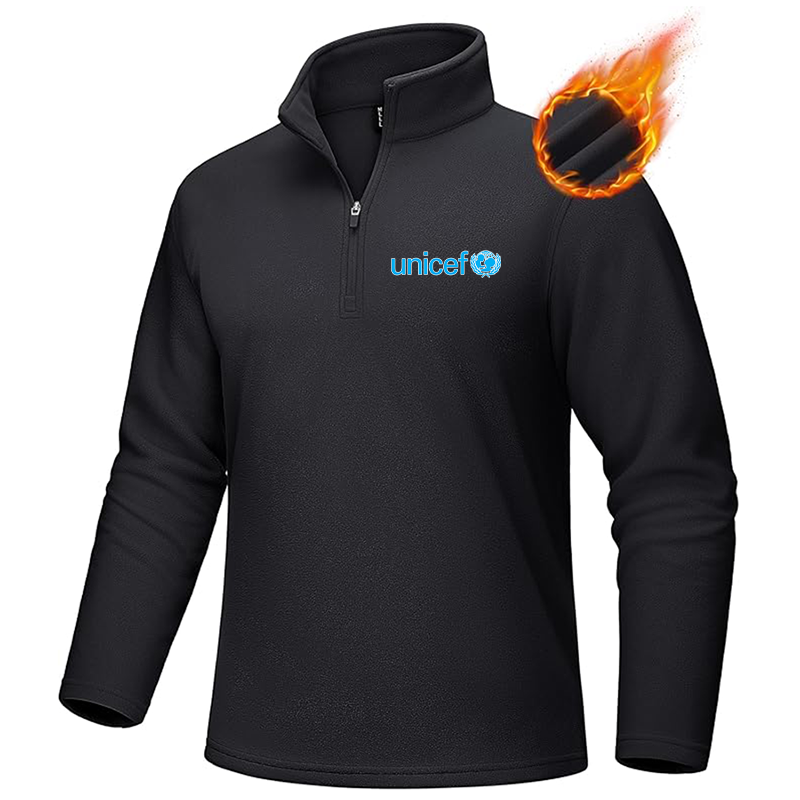 Men's UNICEF MAGCOMSEN Quarter-Zip Pullover Polar Fleece Sweatshirt Stand Collar Long Sleeve Shirt for Men Thermal Winter Fall