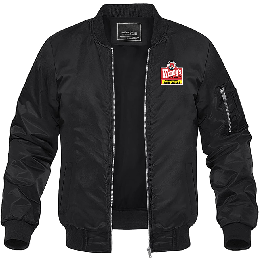 Men's Wendy's Lightweight Bomber Jacket Windbreaker Casual Fall Spring Outdoor Coat