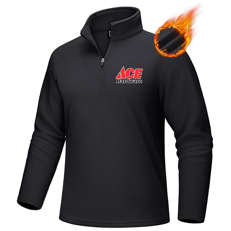 Men's Ace MAGCOMSEN Quarter-Zip Pullover Polar Fleece Sweatshirt Stand Collar Long Sleeve Shirt for Men Thermal Winter Fall