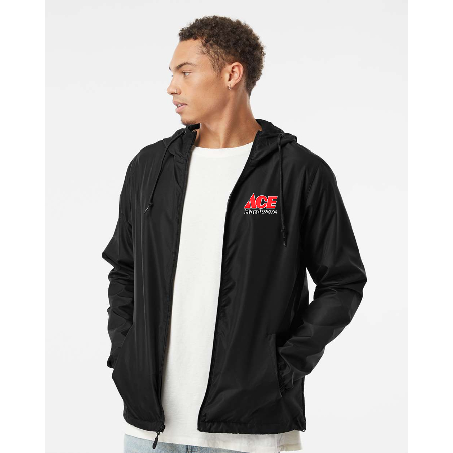 Men's Ace Independent Trading Co Lightweight Windbreaker Full-Zip Jacket