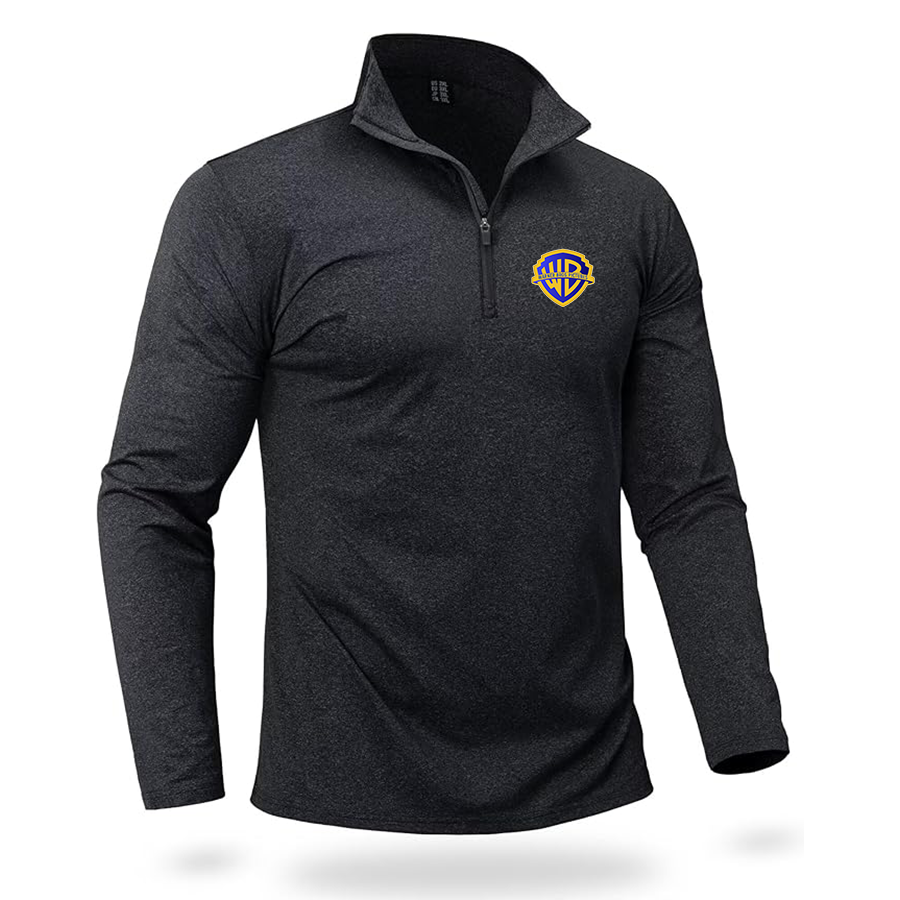 Men's Warner Bros Quarter Zip Pullover Premium Fleece Lined Heather Long Sleeve Golf Shirts Midweight 1/4 Half Zip Sweatshirts