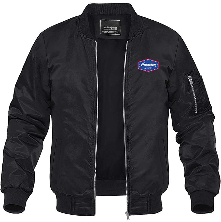 Men's Hampton Lightweight Bomber Jacket Windbreaker Casual Fall Spring Outdoor Coat