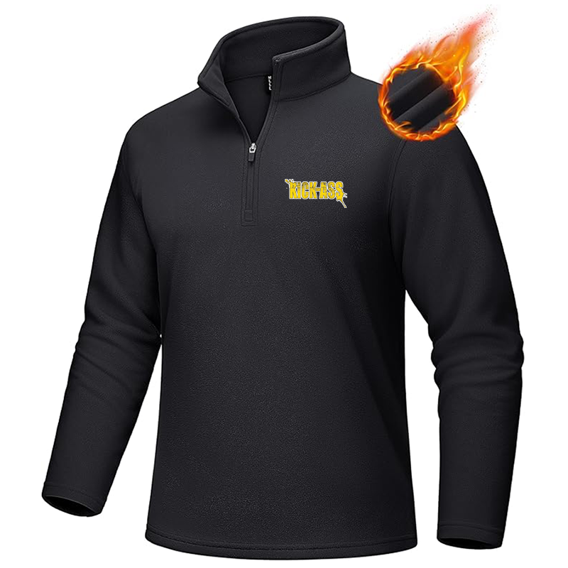 Men's Kick-Ass MAGCOMSEN Quarter-Zip Pullover Polar Fleece Sweatshirt Stand Collar Long Sleeve Shirt for Men Thermal Winter Fall