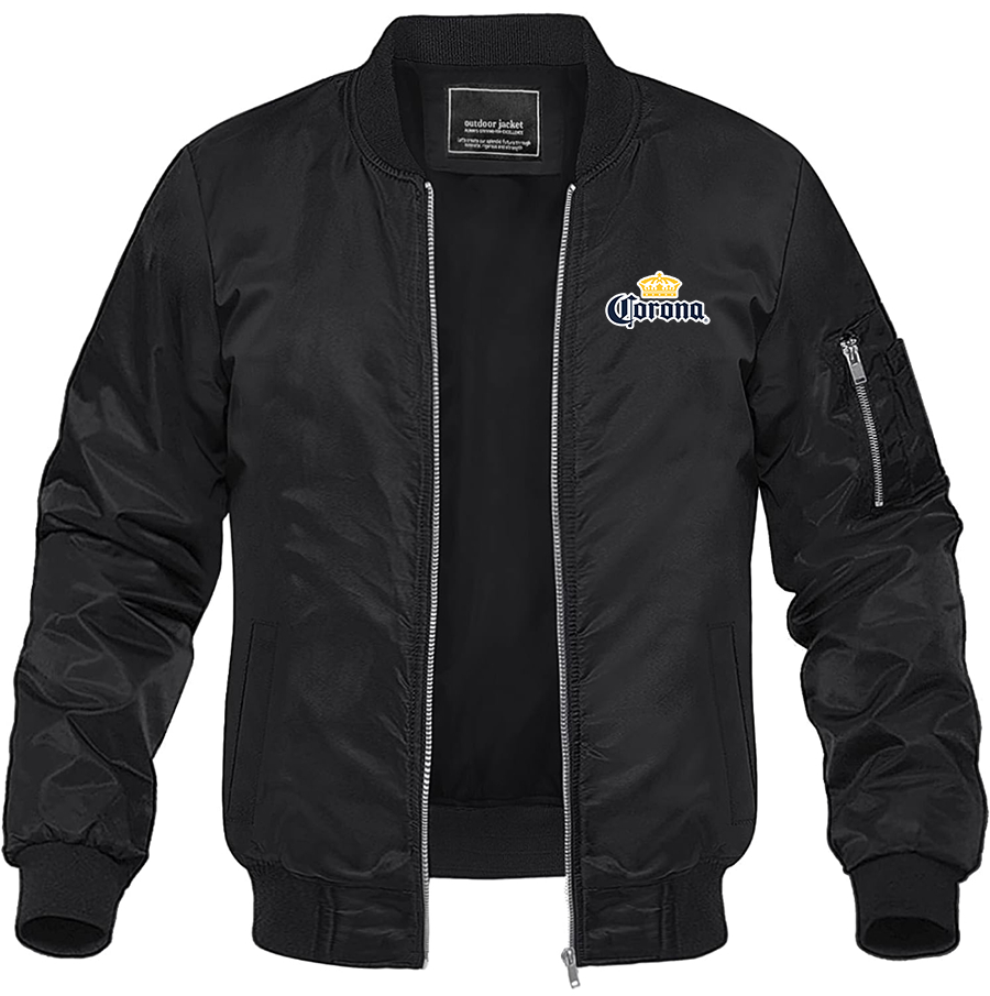 Men's Corona Lightweight Bomber Jacket Windbreaker Casual Fall Spring Outdoor Coat