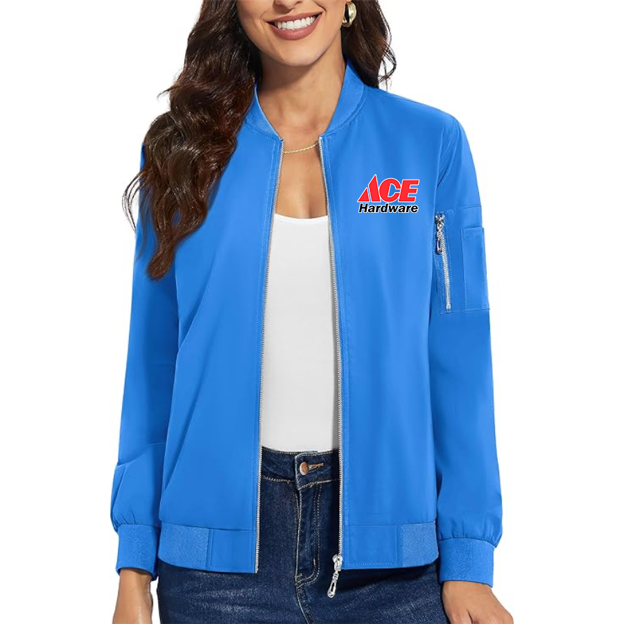 Women's Ace Premium Bomber Jacket with Polished Detailing and Functional Sleeve Pocket Modern Luxury Outerwear