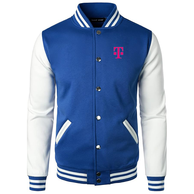 Men's T-Mobile Varsity Baseball Jacket Cotton Blend Letterman Jackets