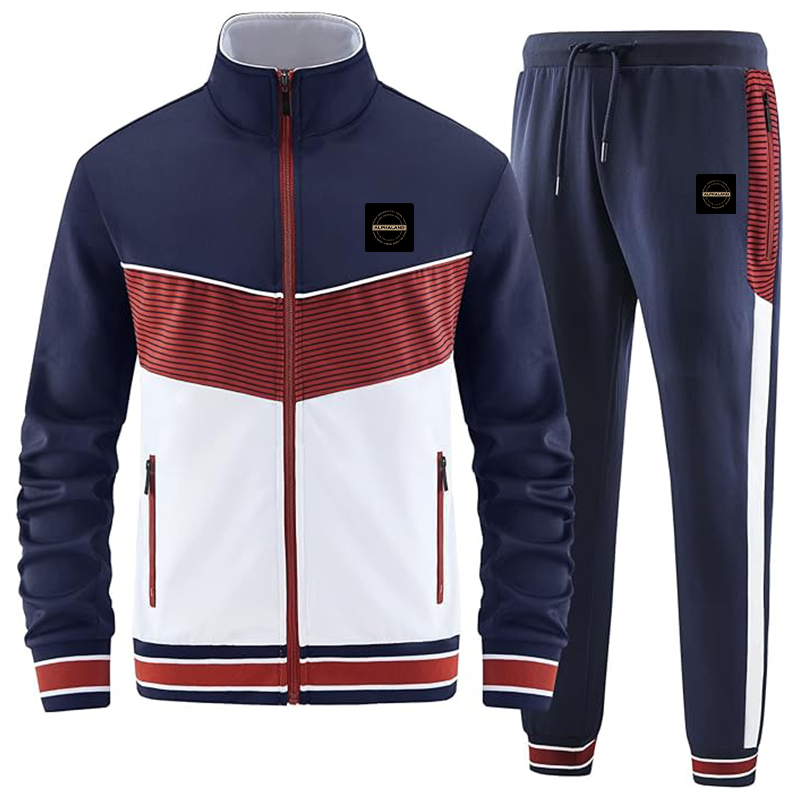 Men's Alphaland Casual 2 Piece Tracksuit Sets Long Sleeve Full Zip Jacket and Sweatpants Sport Outfits Sweatsuits
