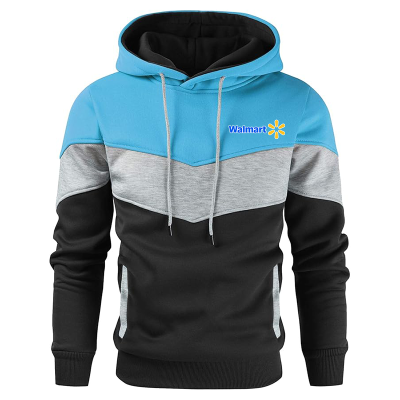 Men's Walmart Gesean Novelty Color Block Pullover Fleece Hoodie Long Sleeve Casual Sweatshirt with Pocket