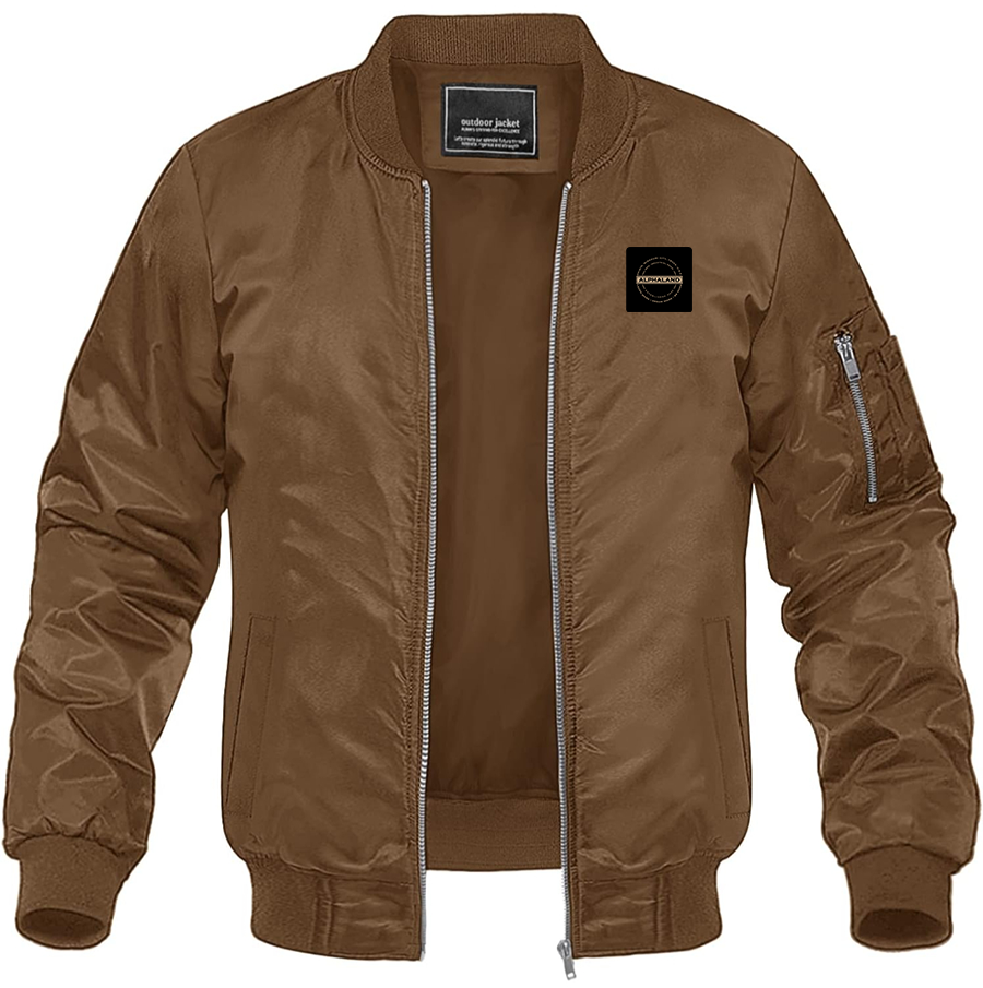 Men's Alphaland Lightweight Bomber Jacket Windbreaker Casual Fall Spring Outdoor Coat