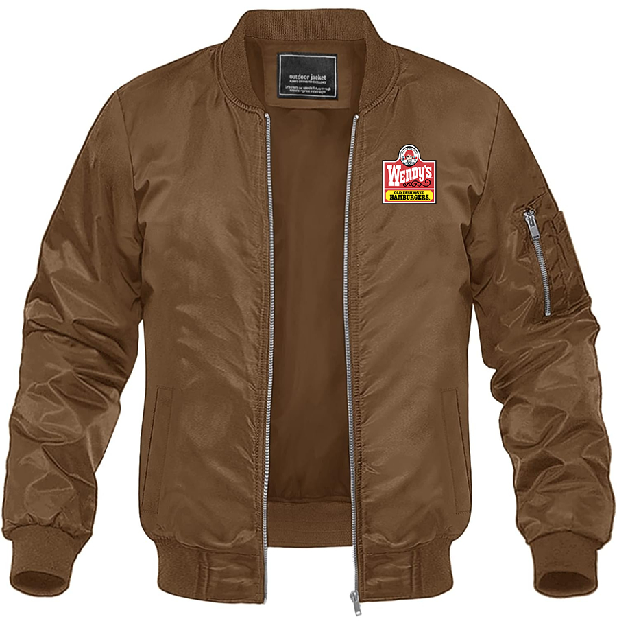 Men's Wendy's Lightweight Bomber Jacket Windbreaker Casual Fall Spring Outdoor Coat