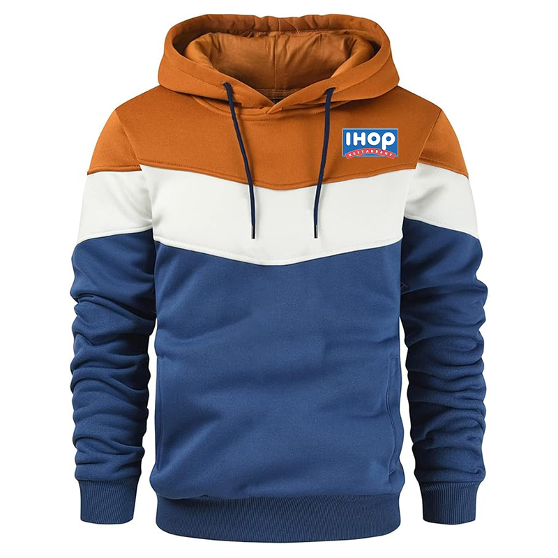 Men's ihop Gesean Novelty Color Block Pullover Fleece Hoodie Long Sleeve Casual Sweatshirt with Pocket