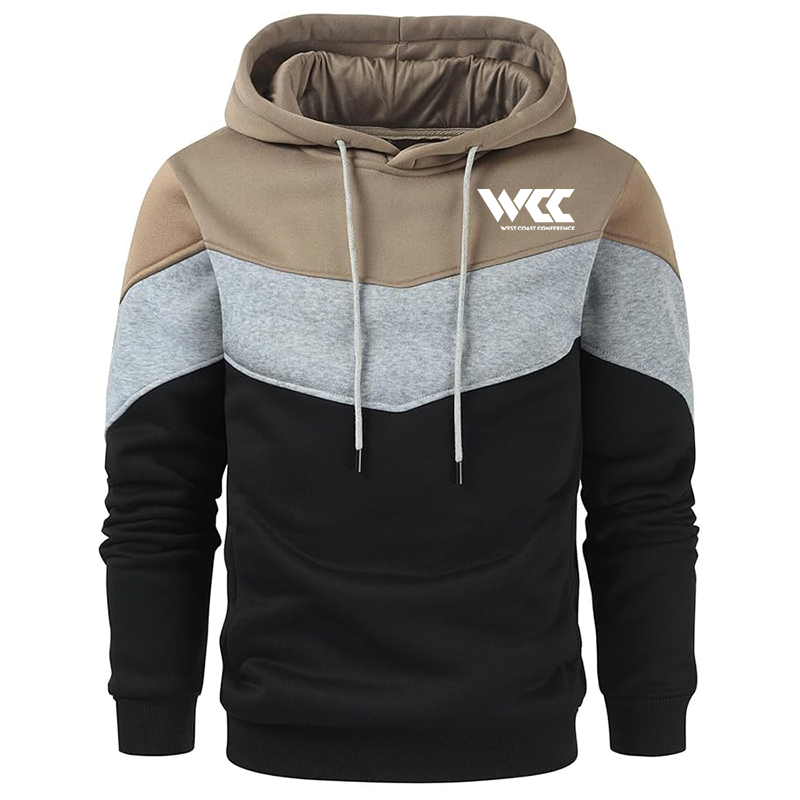 Men's West Coast Conference Gesean Novelty Color Block Pullover Fleece Hoodie Long Sleeve Casual Sweatshirt with Pocket