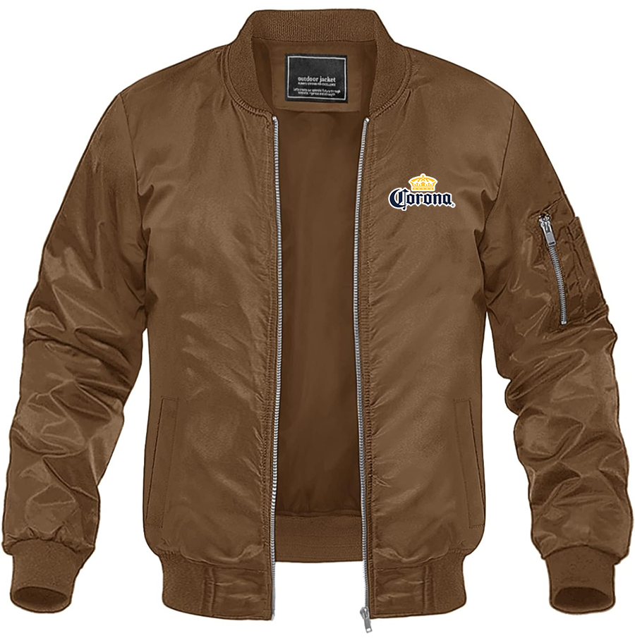 Men's Corona Lightweight Bomber Jacket Windbreaker Casual Fall Spring Outdoor Coat
