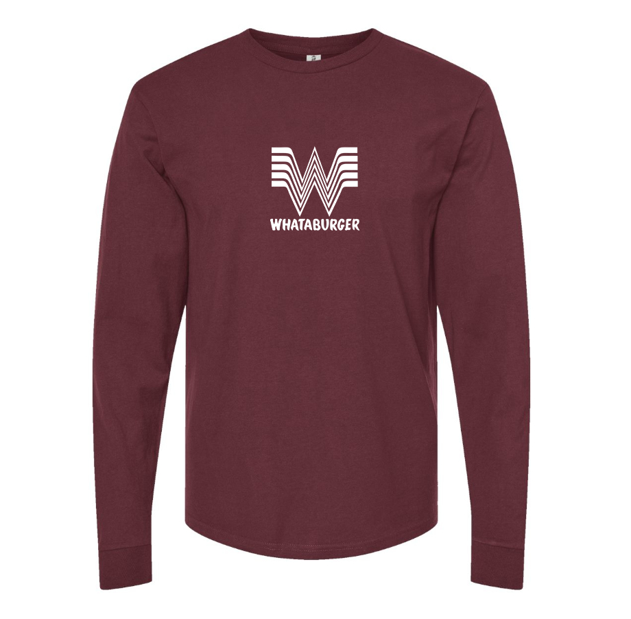 Men's What A Burger Cotton Long Sleeve T-Shirt
