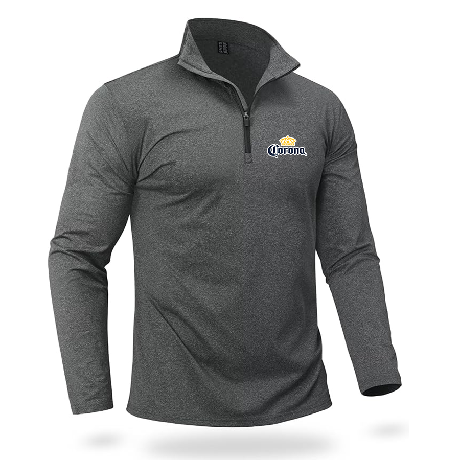 Men's Corona Quarter Zip Pullover Premium Fleece Lined Heather Long Sleeve Golf Shirts Midweight 1/4 Half Zip Sweatshirts