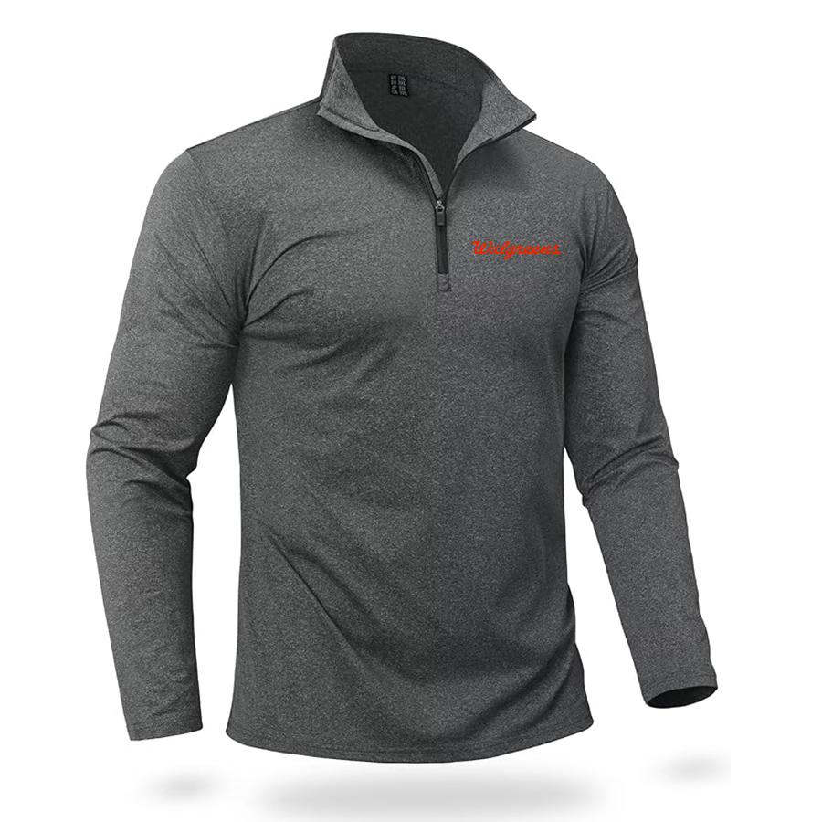 Men's Walgreens Quarter Zip Pullover Premium Fleece Lined Heather Long Sleeve Golf Shirts Midweight 1/4 Half Zip Sweatshirts