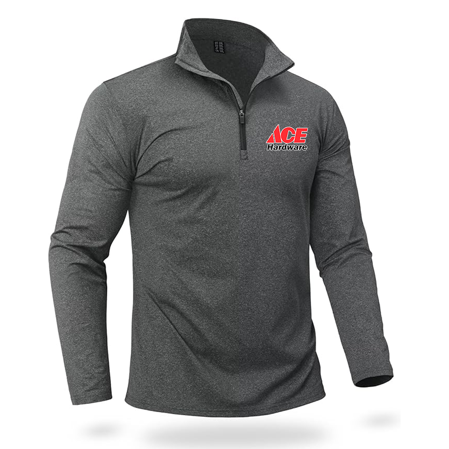 Men's Ace Quarter Zip Pullover Premium Fleece Lined Heather Long Sleeve Golf Shirts Midweight 1/4 Half Zip Sweatshirts