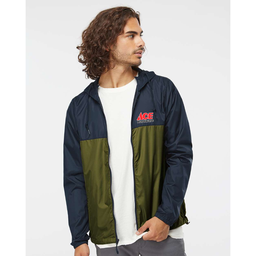 Men's Ace Independent Trading Co Lightweight Windbreaker Full-Zip Jacket