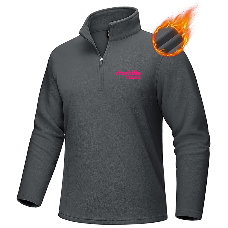 Men's Charlotte Russe MAGCOMSEN Quarter-Zip Pullover Polar Fleece Sweatshirt Stand Collar Long Sleeve Shirt for Men Thermal Winter Fall