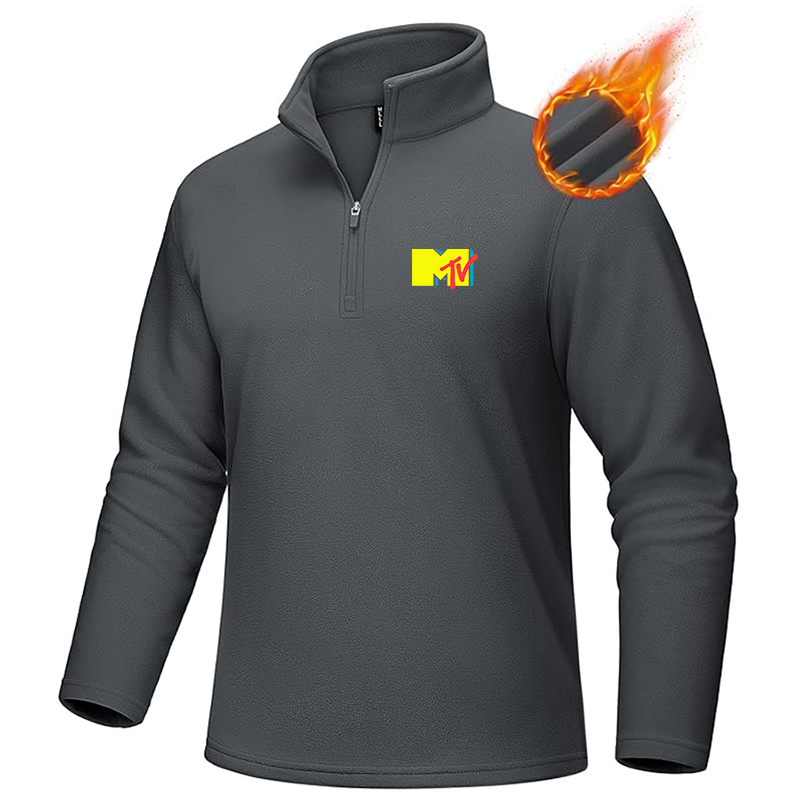 Men's M.T.V MAGCOMSEN Quarter-Zip Pullover Polar Fleece Sweatshirt Stand Collar Long Sleeve Shirt for Men Thermal Winter Fall