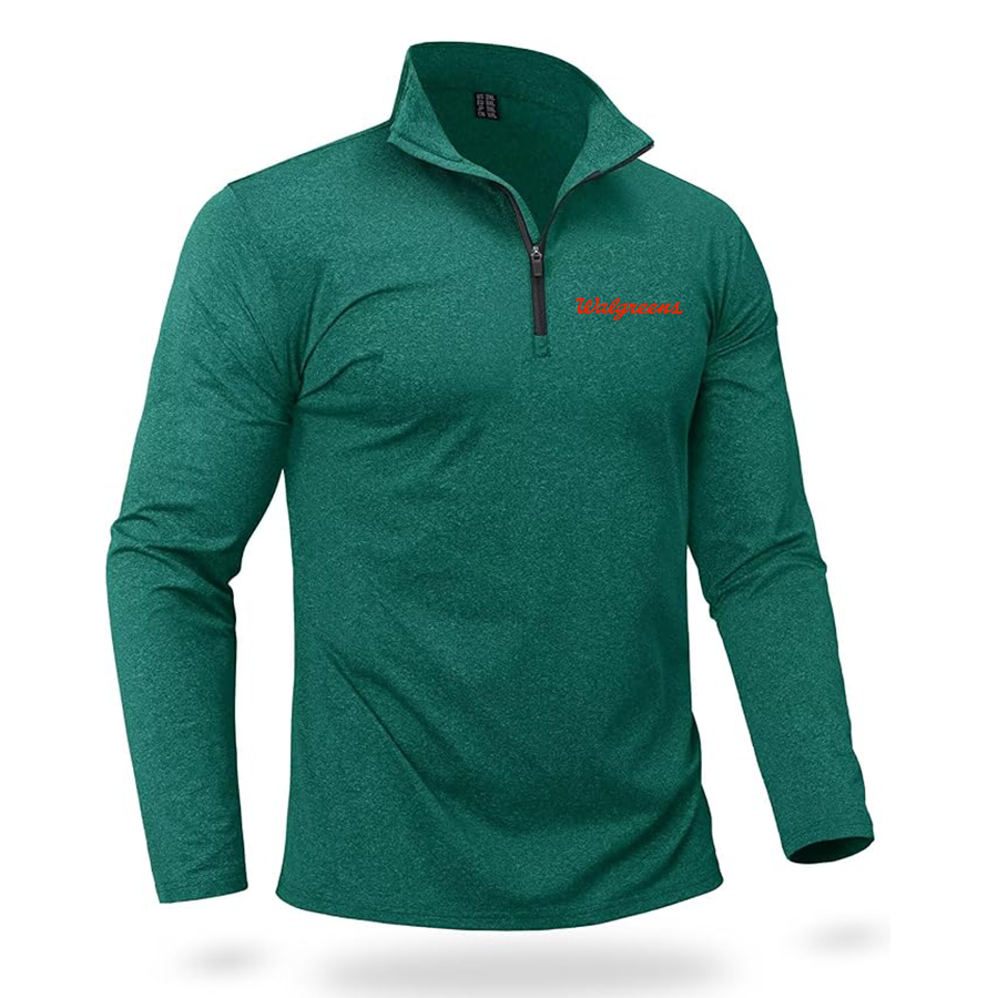 Men's Walgreens Quarter Zip Pullover Premium Fleece Lined Heather Long Sleeve Golf Shirts Midweight 1/4 Half Zip Sweatshirts