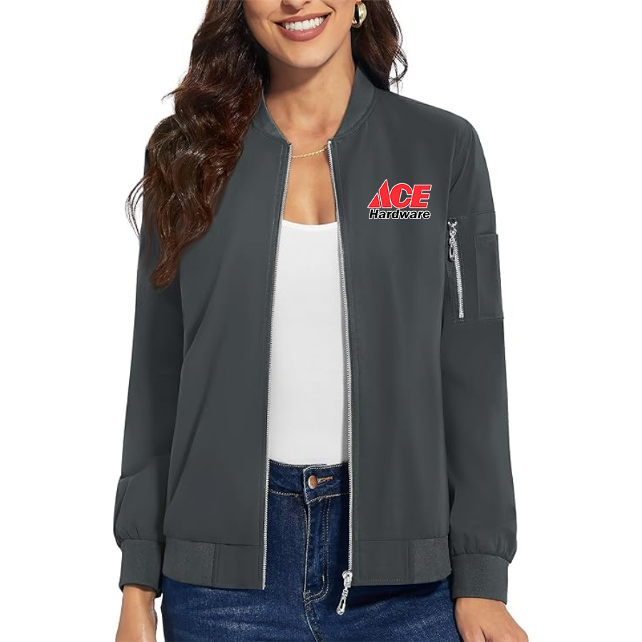 Women's Ace Premium Bomber Jacket with Polished Detailing and Functional Sleeve Pocket Modern Luxury Outerwear