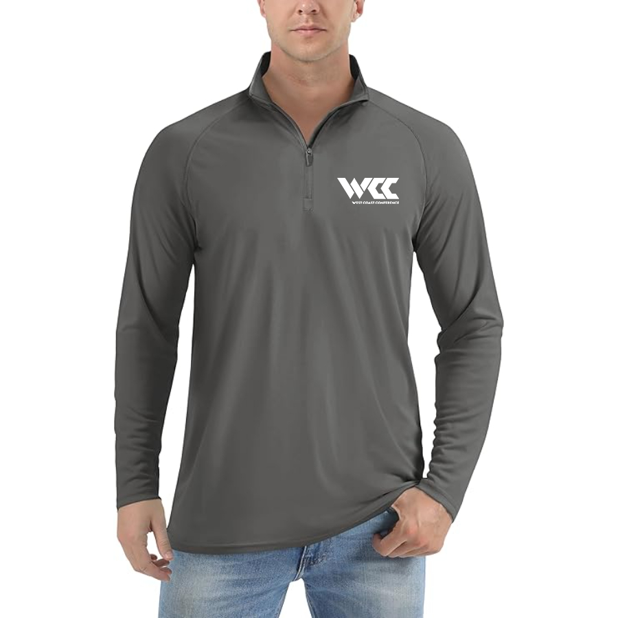 Men's West Coast Conference Lightweight Quarter-Zip Athletic Shirt Long Sleeve Performance Wear