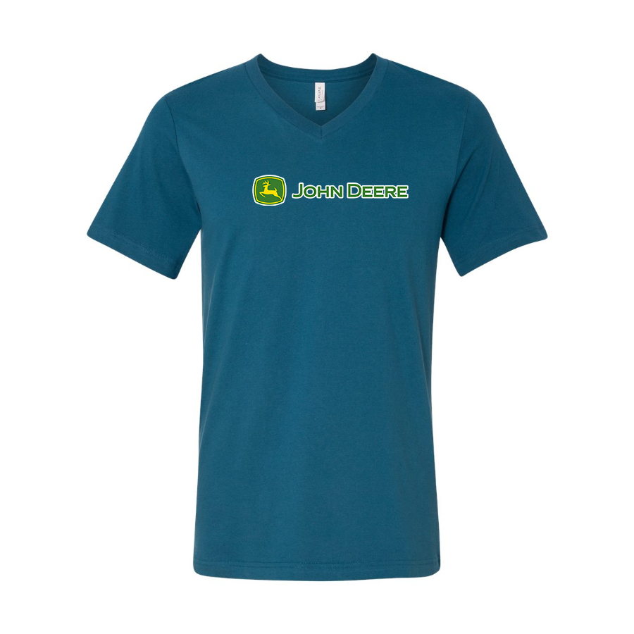 Men's John Deere BELLA CANVAS Jersey V-Neck Tee